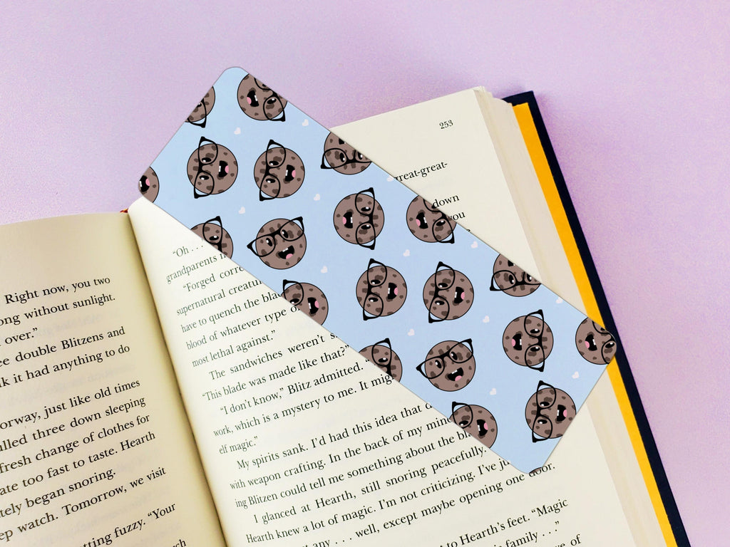 Smart Cookie Seamless Pattern 2x6 Double-Sided Bookmark